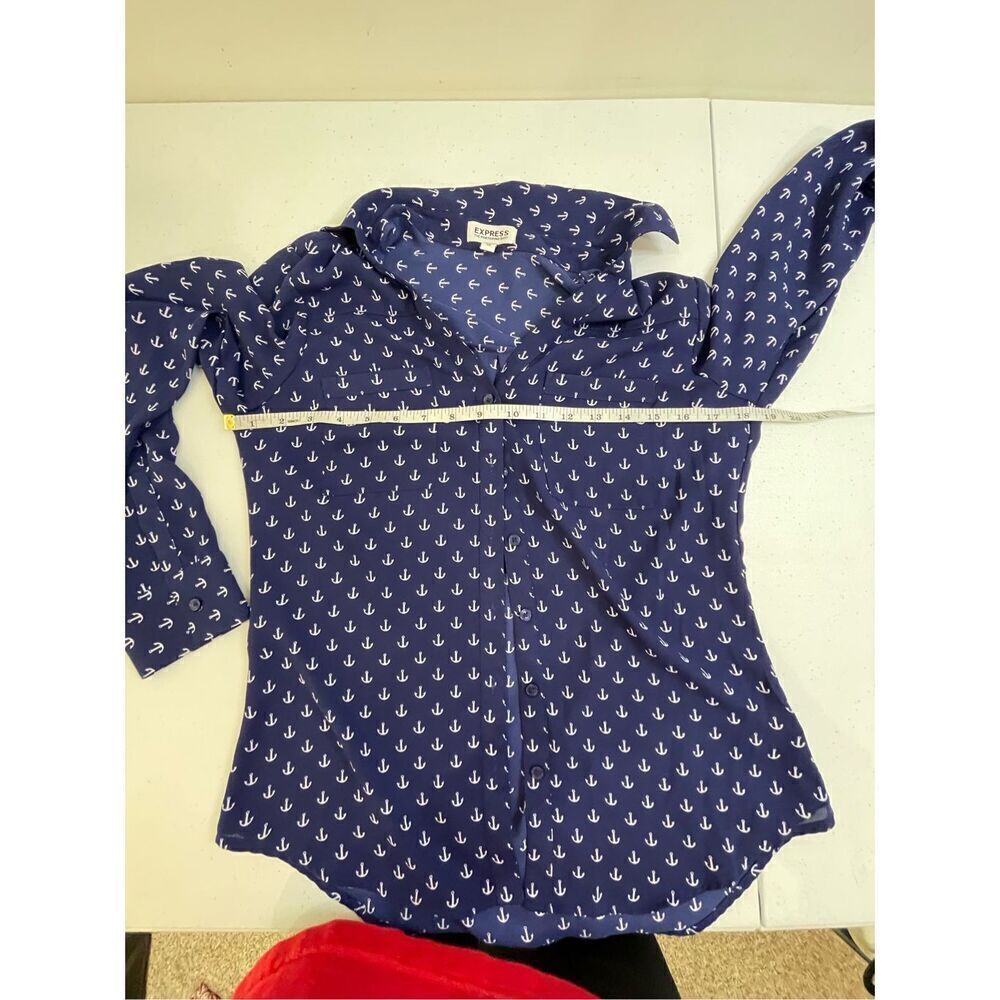Express women’s the portifino shirt blue anchors XS - Picture 3 of 6